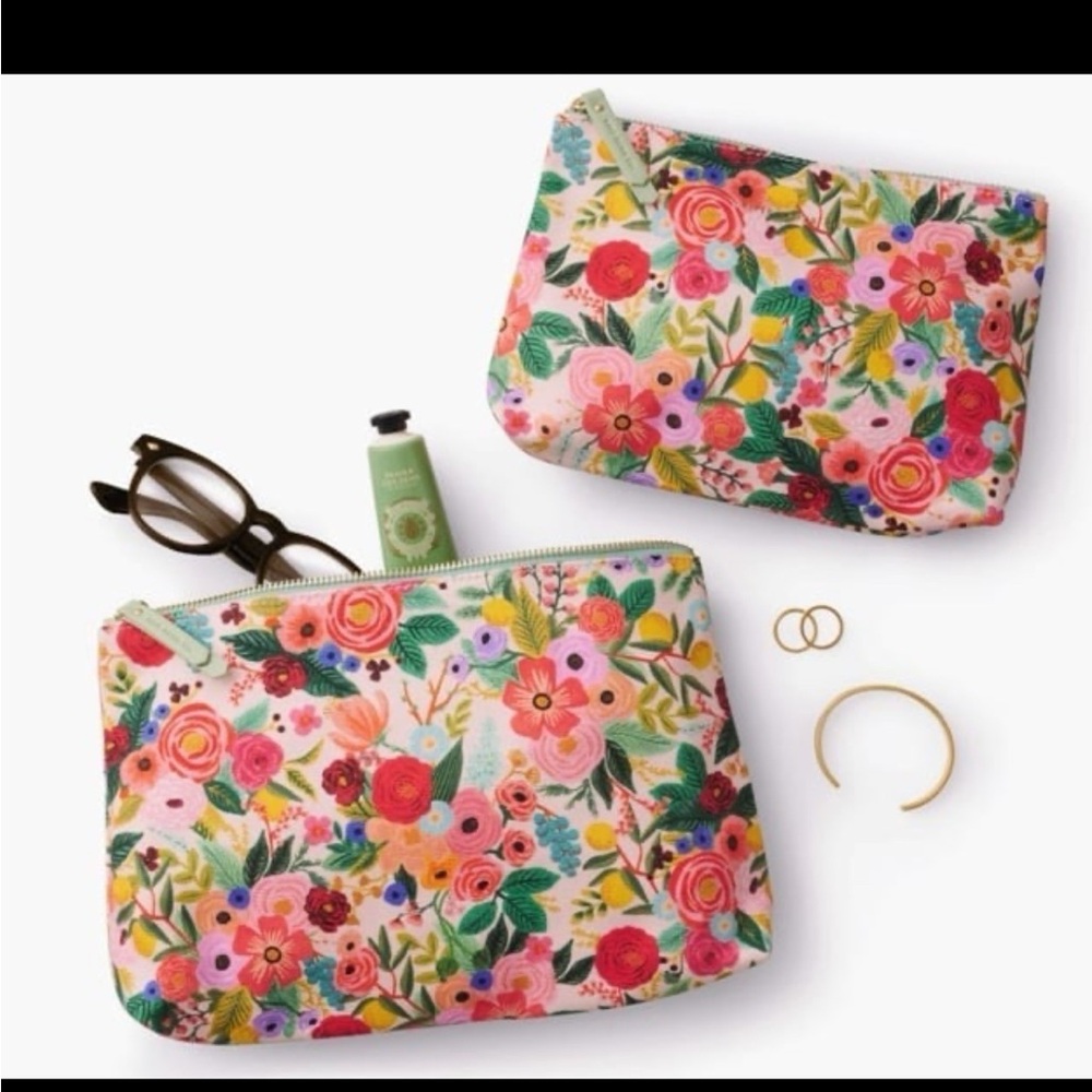 Rifle Paper Co “Garden Party “ Zippered Pouch Set🌸🌼